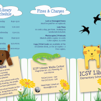 ICSV Library's 2012-13 Elementary School  Tri-Fold Brochure  Finished!